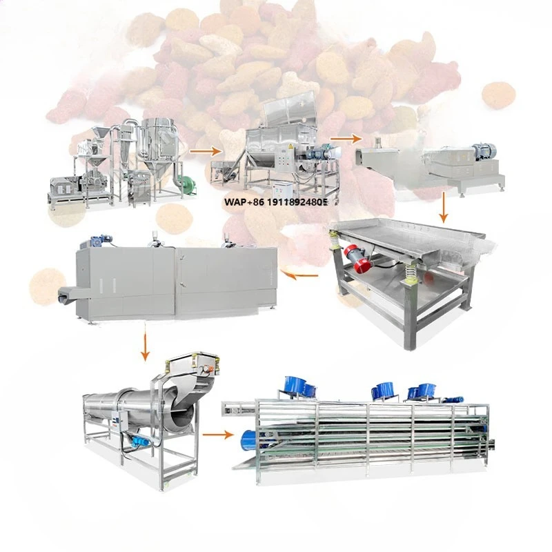 MY Fish Dry Pet Food Pellet Full Production Line Automatic Dog and Cat Kibble Food Make Machine