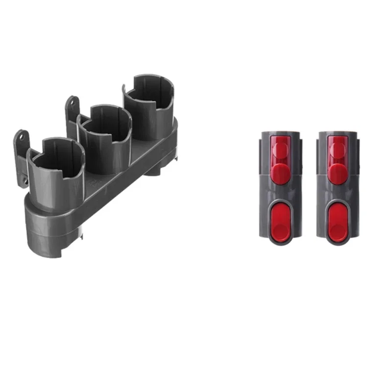 Accessory Holder with 2Pcs/Set Adapters for Dyson V6 V7 V8 V10 V11 Vacuum Cleaner Attachment Holder Docking Station