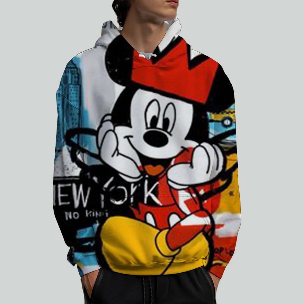 2025 Disney Mickey Mouse 3D Hoodie Men's Womens Casual Sports Pullover 3D Hoodie Fashion Oversized Sweatshirt Kids Hoodie