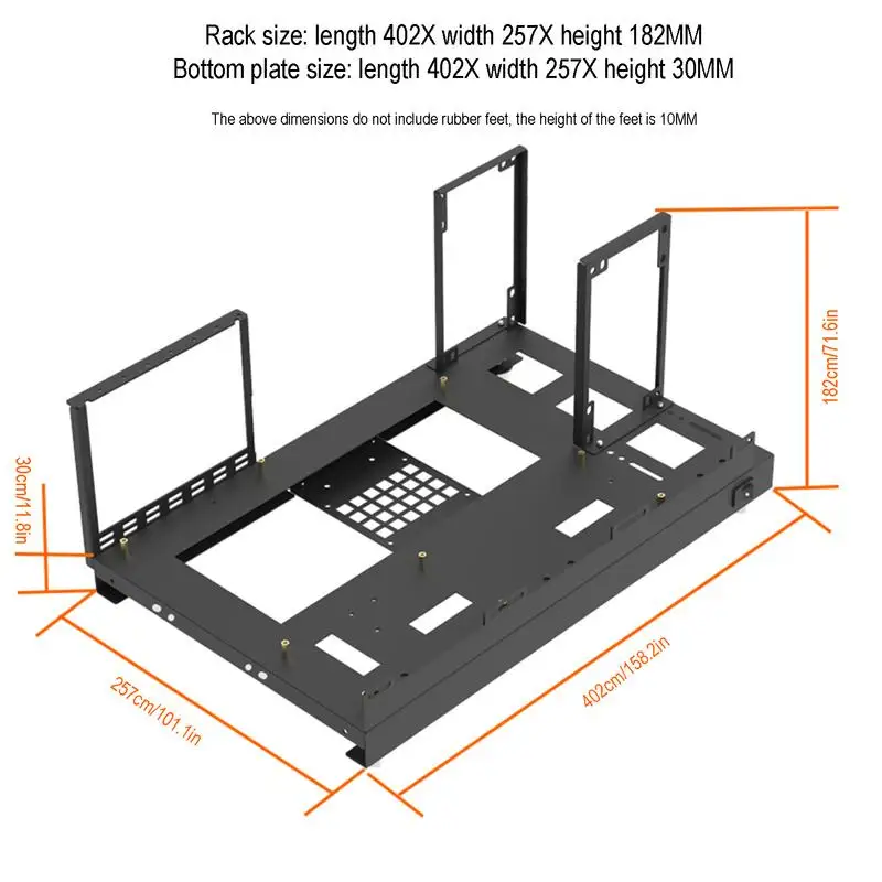 Imagem -06 - Mini Atx Matx Itx pc Test Bench Open Air Frame d iy Case Placa Gráfica Vertical Portátil Resfriamento a Água Clássico 120 w 240 w 360w