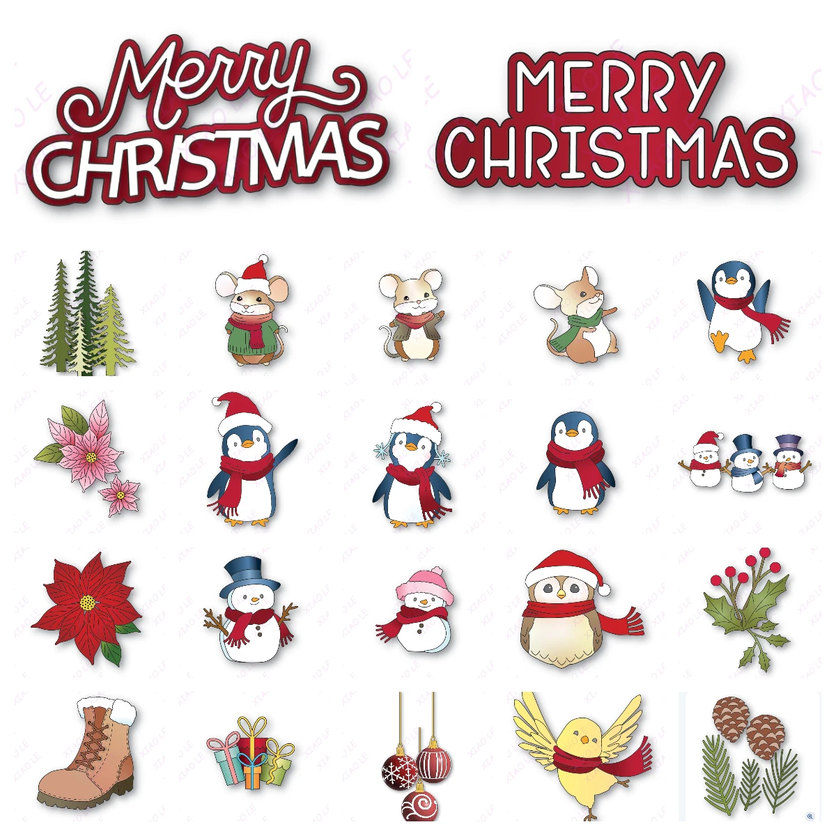 

Merry Christmas Poinsettia Winter Boot New Arrival Metal Cutting Dies Cut Die Mold Craft Decoration Embossing Template Diy Card