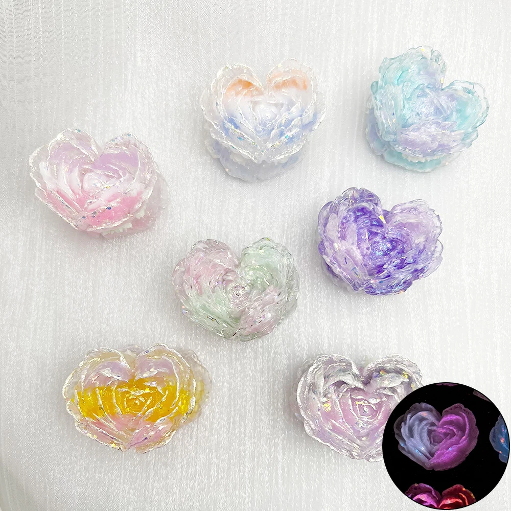 

Cordial Design 30*37MM 20Pcs Fancy Beads/Hand Made/DIY Beads/Luminous Effect/Heart Shape/Jewelry Findings & Components #19619