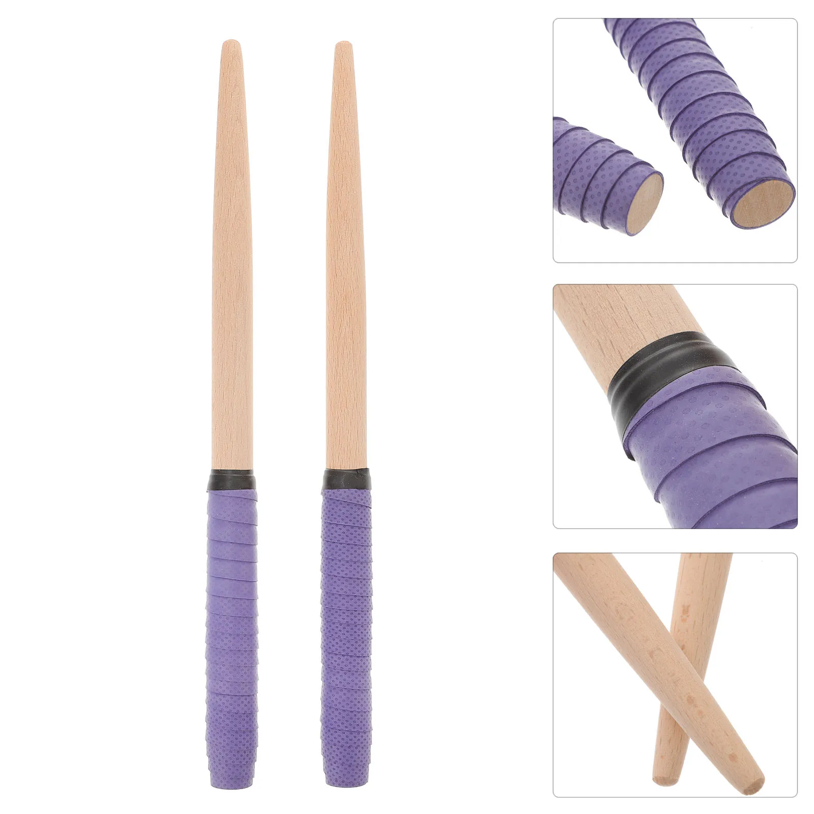 1Pair Maibachi Of Taiko Drum DrumsticksWicking Sweat And Non-Slip Wooden Drum Sticks For Beginners Percussion Drumsticks