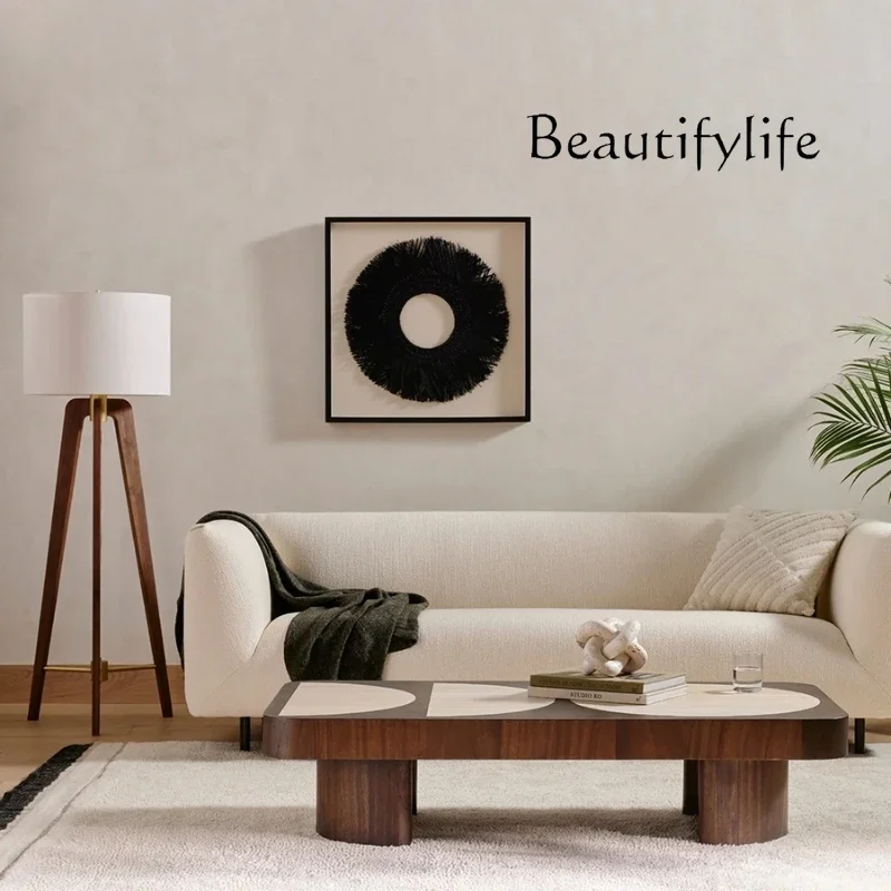 BJ Modern Household Solid Wood Coffee Table, Simple Second-hand Creative Design, Coffee Table, Square Living Room Side Table