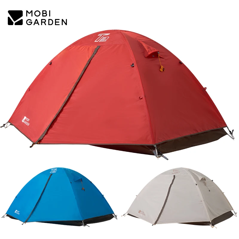 

MOBI GARDEN Camping Tent 2-3 People Ultralight Outdoor Hiking Backpacking Tent Aluminum alloy Double Layer Waterproof Portable