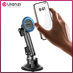 Ulanzi ZJ06 Phone Suction Cup Mount Phone Holder 360° Ballhead For MagSafe Smartphone Video Vlog Livestreaming Photography