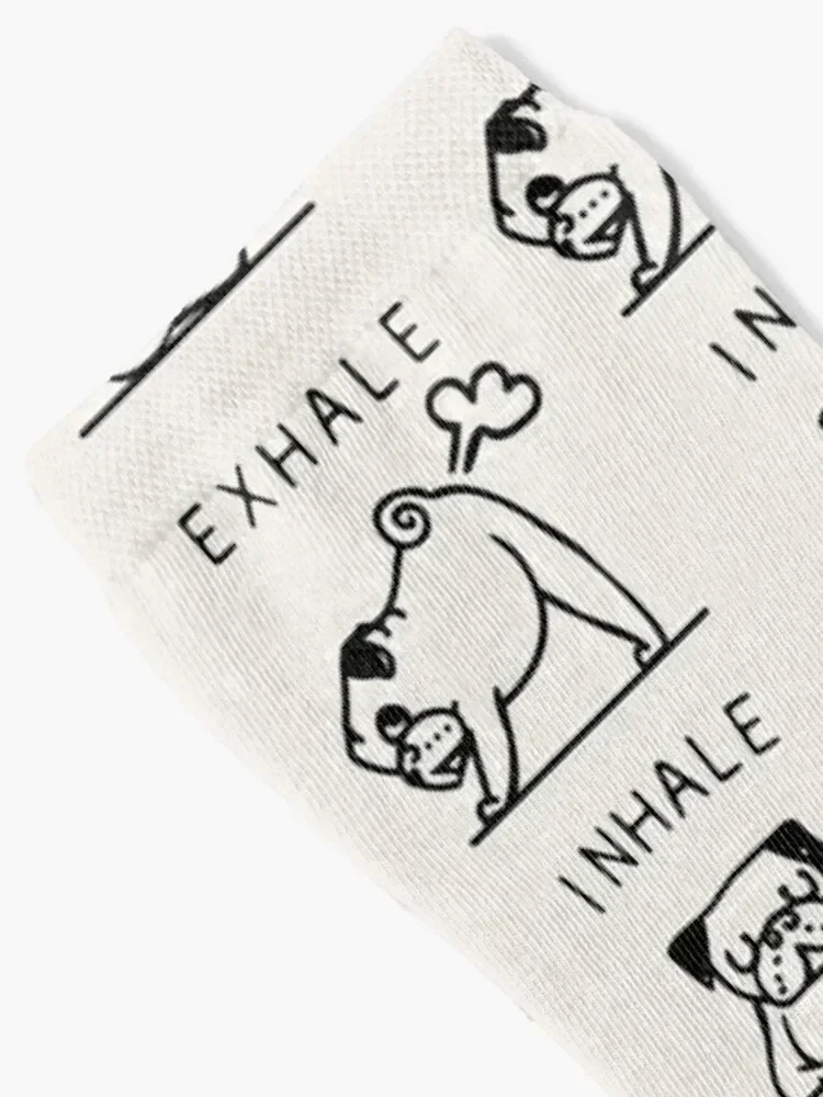 Inhale Exhale Pug Socks set FASHION Socks Girl Men's