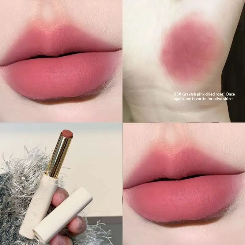 HERORANGE Low Saturation Matte Lipstick Cream Velvet Not Easy To Fade Lipstick Matte Lip Gloss Waterproof Lasting Makeup
