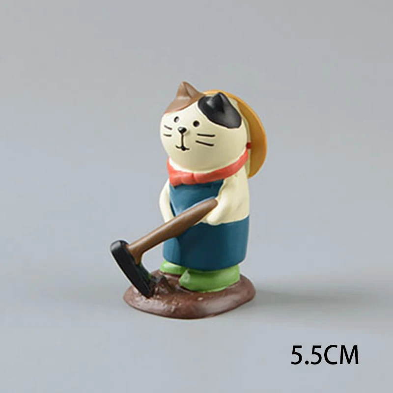 Zakka Grocery Autumn Wheat Harvest Scene Resin Scarecrow Cat Figurines Crafts Decoration DIY Desktop Home Micro Landscape Gift image 5