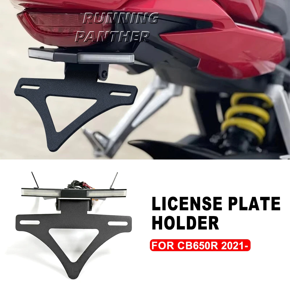 

For Honda CB650R 2021-2025 Motorcycle Parts Integrated License Plate Holder & Turn Signal Short Tail
