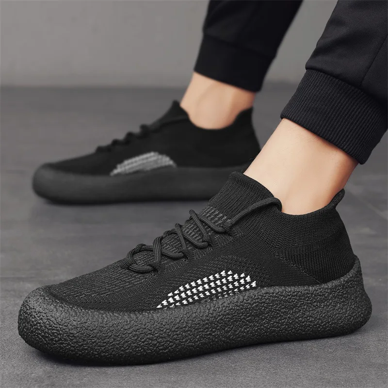 

Men's Sports Shoe Mens Flying Weaving Shoes Men's Casual Shoe Summer Mesh Breathable Shoes Lightweight Casual Socks Shoe for Men