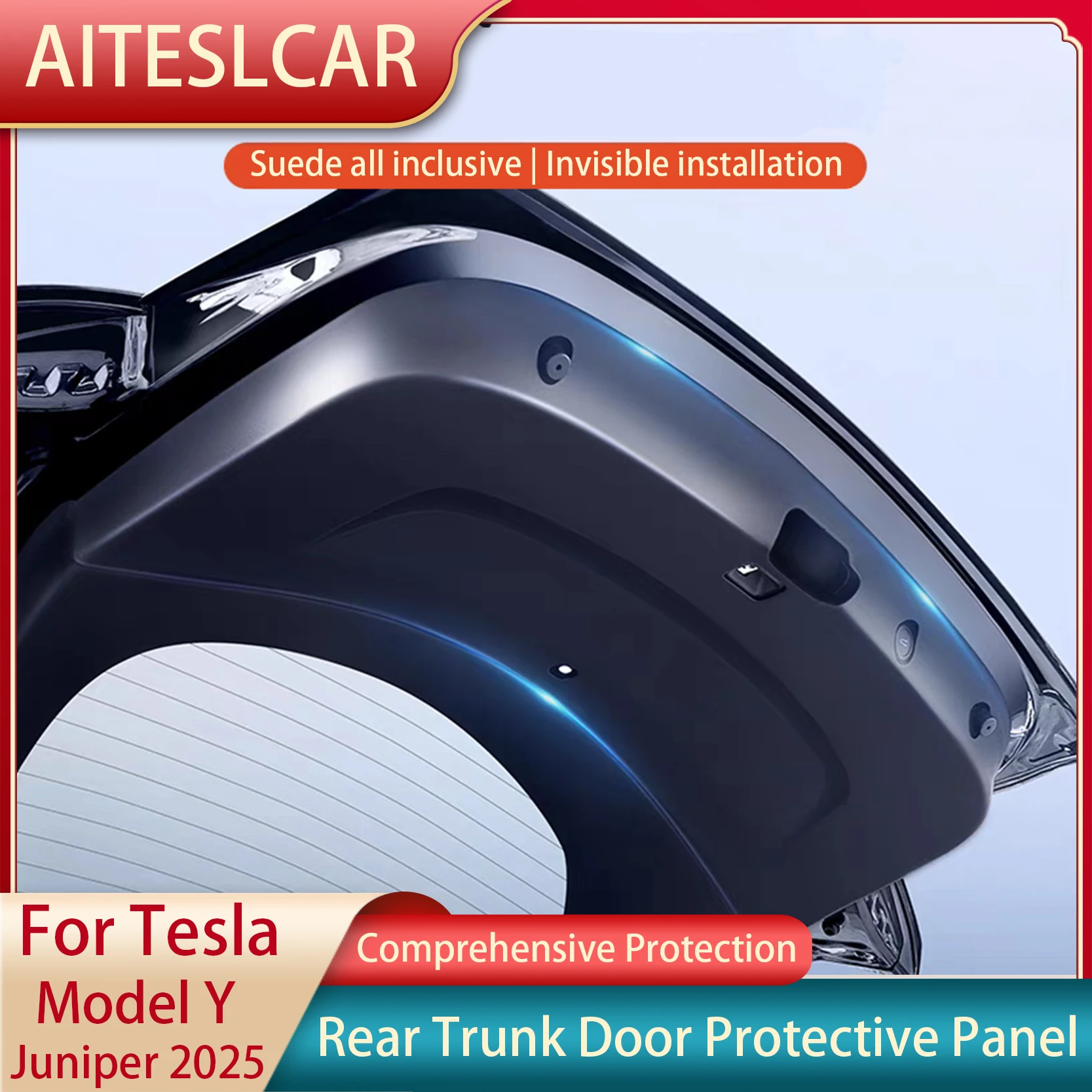 For Tesla Model YL/Y Juniper 2026+ All-inclusive Rear Trunk Door Anti-dirt Mat TPE Trunk Tailgate Protection Pad Car Accessories