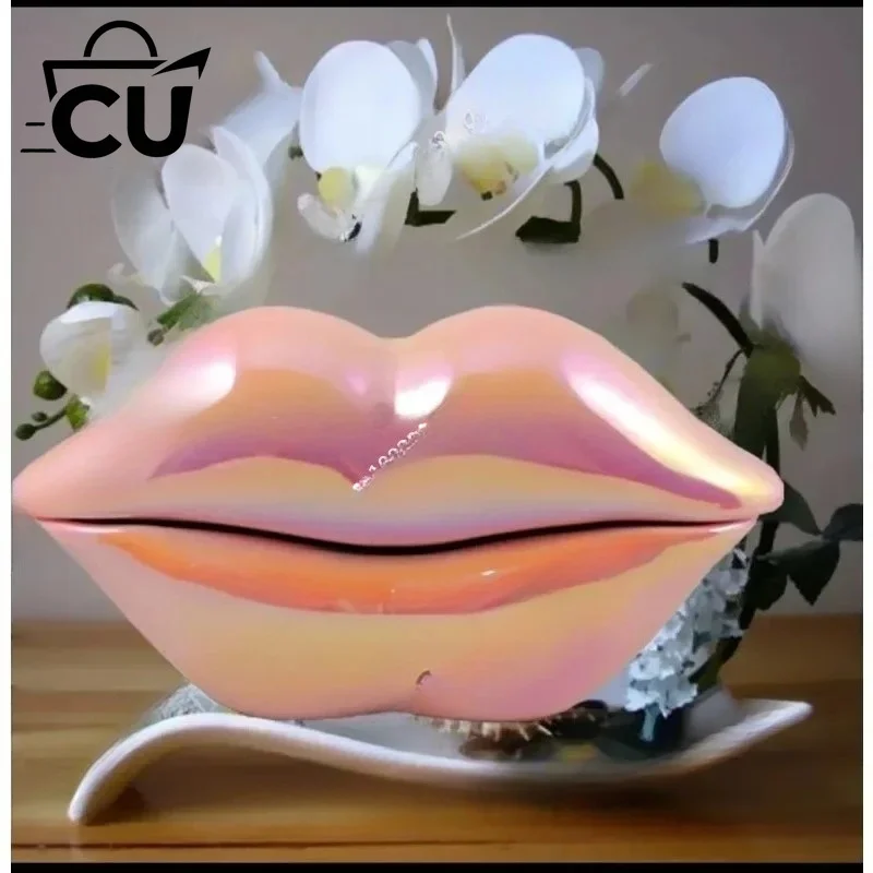 Lips Phone Electroplating Home Decoration Office Creative Sexy Phone Decoration Gift home