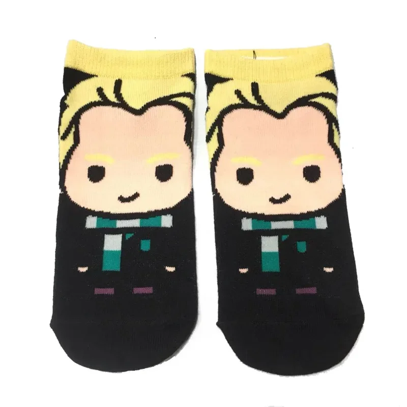 Harried Movie&TV Magic Academy Hermione Ron Malfoy Badge Potters Socks accessories Various cartoon socks Boys Girl Sport Sock