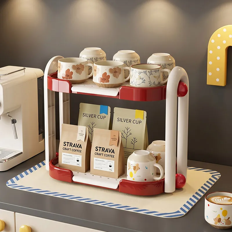 Corner Shelf Dish Rack Kitchen Organizers Floating Coffee Station Cup Holder Spices Gadgets Casa E Cozinha House Accessories
