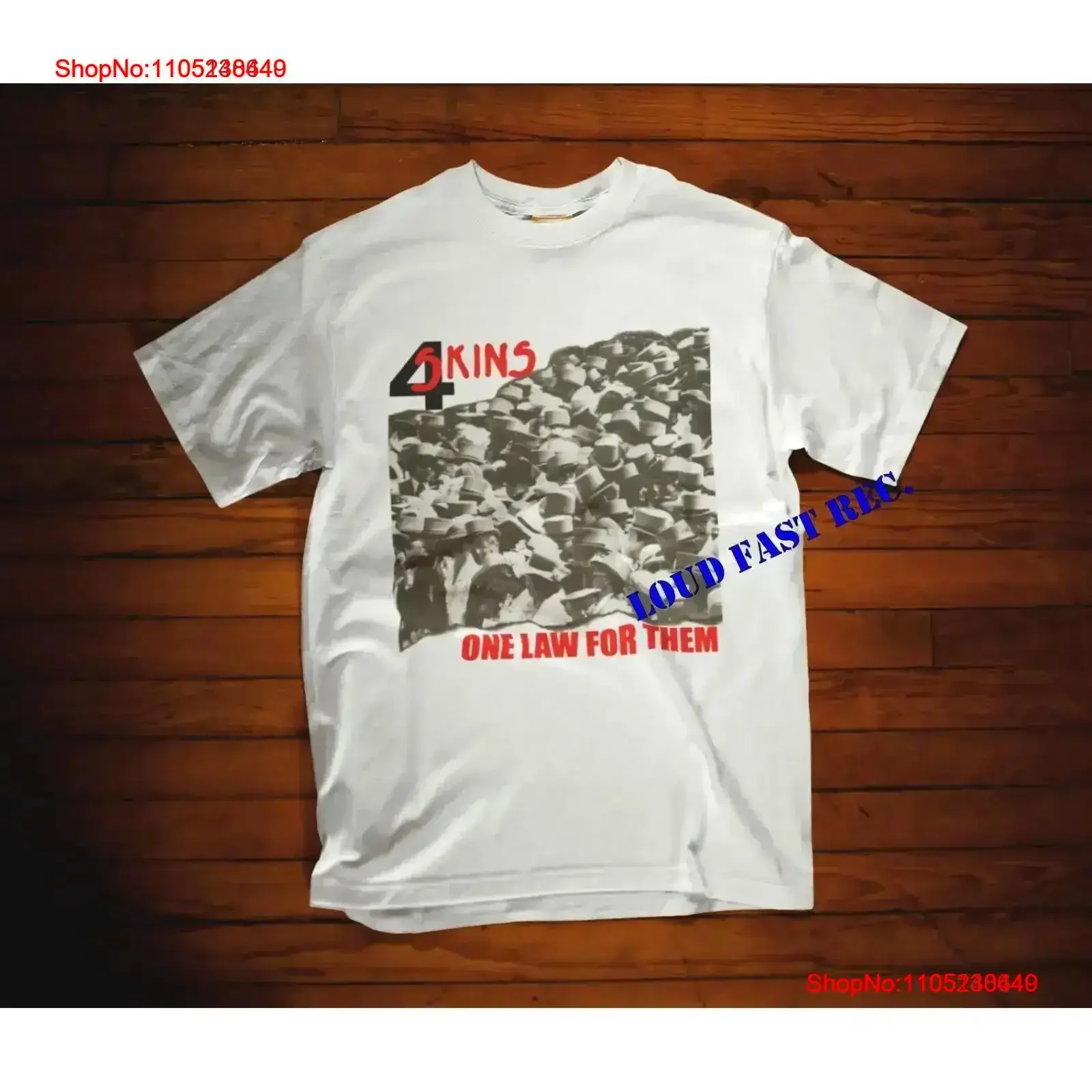 THE 4 SKINS ONE LAW FOR THEM T SHIRT british oi skinhead music vintage Washed Stretched Stylish Versatile Breathable Casual