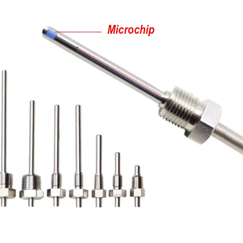 1PC K Type PT100 Type Temperature Sensor 1/2 Thread SUS304 Probe Diam 4mm 5mm 6mm x Length 50mm 100mm 150mm 200mm