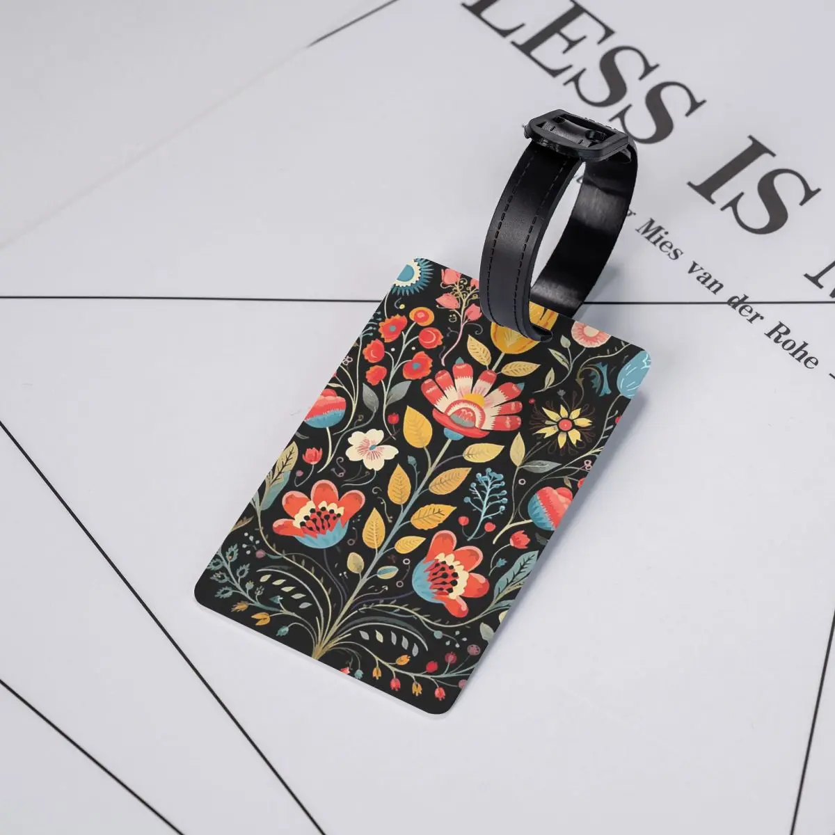 

Polish Folk Flowers Print Poland Floral Luggage Tags Suitcase Accessories Travel Baggage Boarding Tag Label Holder ID Name