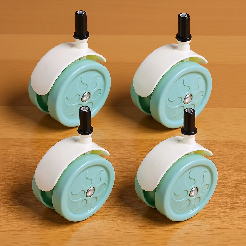 Rueda de repuesto para cochecito infantil, Material PP resistente, ruedas giratorias silenciosas para paseo, accesorios para sistema de viaje, 4 Uds.