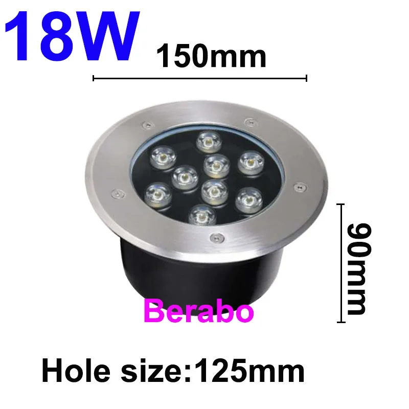 3W 5W 10W 18W Vergraben Garten Weg Spot Einbau Unterirdischen Licht AC220V110VDC12V IP68 Wasserdichte Led garten Unterirdischen Lampen – Detail 14