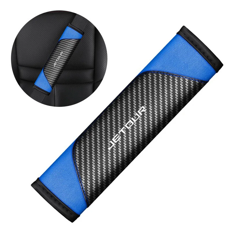 2 قطعة أحزمة مقعد السيارة من ألياف الكربون وملحقات السيارة لـ Jetour Chery Dashing X-1 Plus DTC IDM X70 X70plus X70m X90plus X95pro #6