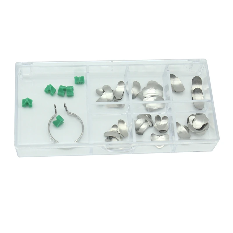 1set Dental Sectional Contoured Matrices Kit Matrix Ring Delta Wedges Dental Tools and Supplies