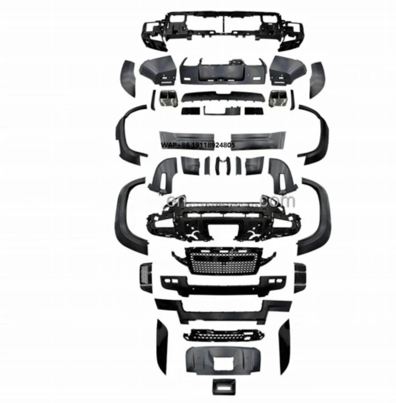 For  Defender 2020- Base Upgrade to OCTA Version Front and Rear Bumper Completely gloss black or primed color Body Kit