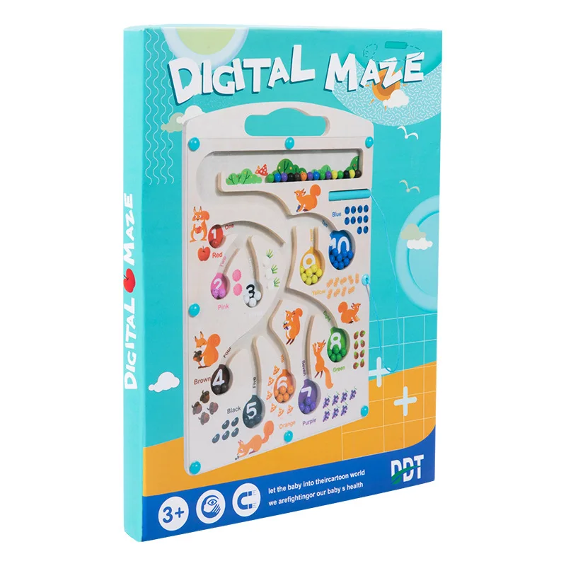 Classificazione digitale per bambini Maze Magnetic Bead Plate classificare i colori Bead Count sussidi educativi giocattoli Montessori per bambini