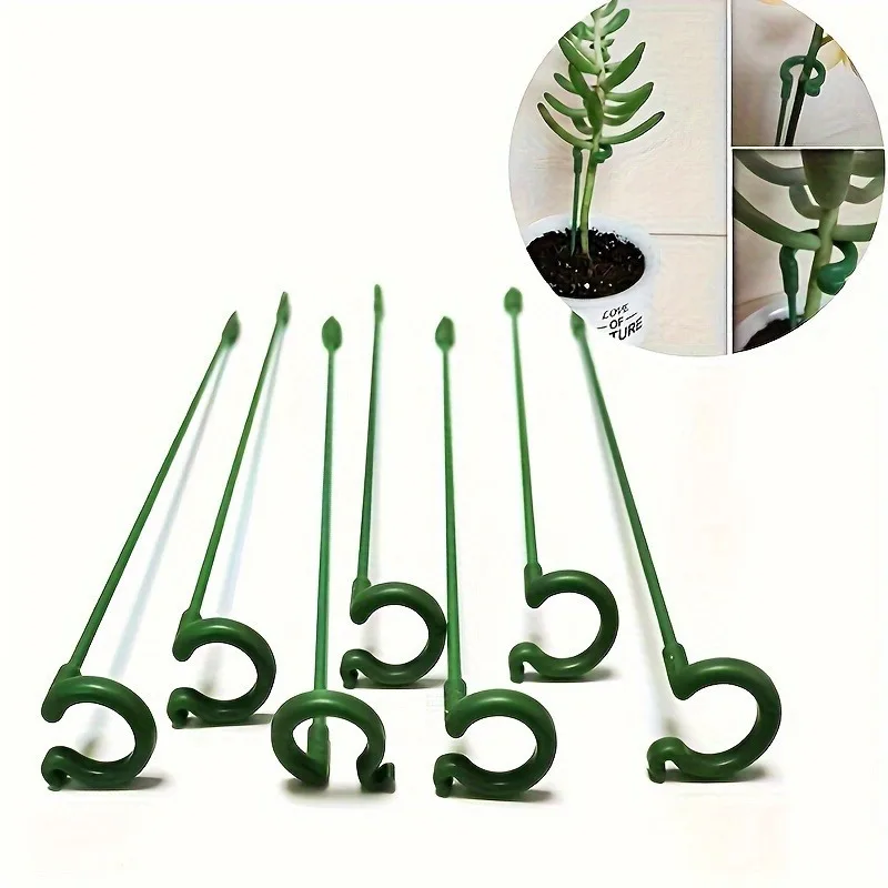 

10pcs Green Plant Support Sticks Plastic Potted Plants Phalaenopsis Orchid Home Garden Plant Support Clips Gardening Accesorries