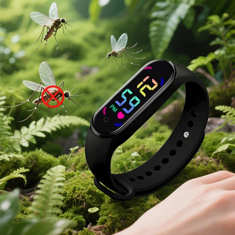 Smart Mosquito Repellent Bracelet Electronic Anti-mosquito Watch For Students Portable Bug Repeller Outdoor Sports Camping