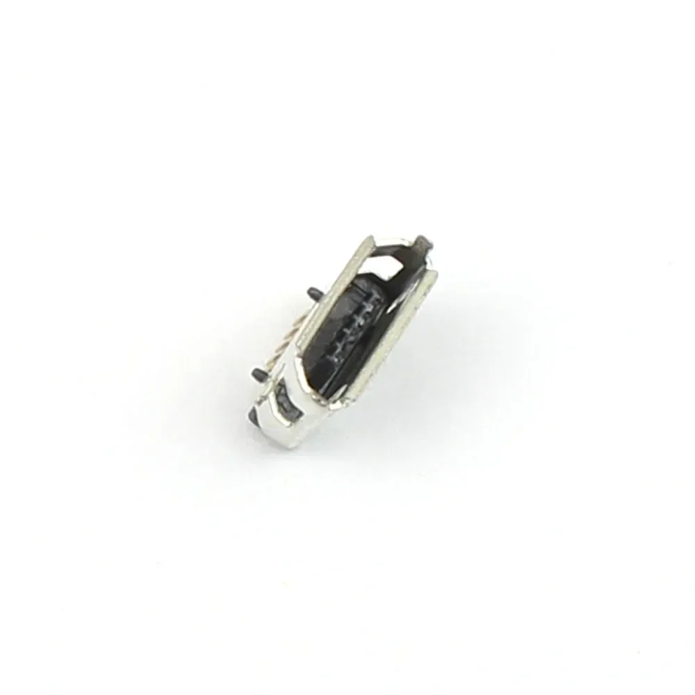 100pcs Micro USB 5P B Type Female 5 Pin SMT SMD Long Pin Socket Connector Power Plug Port Flat