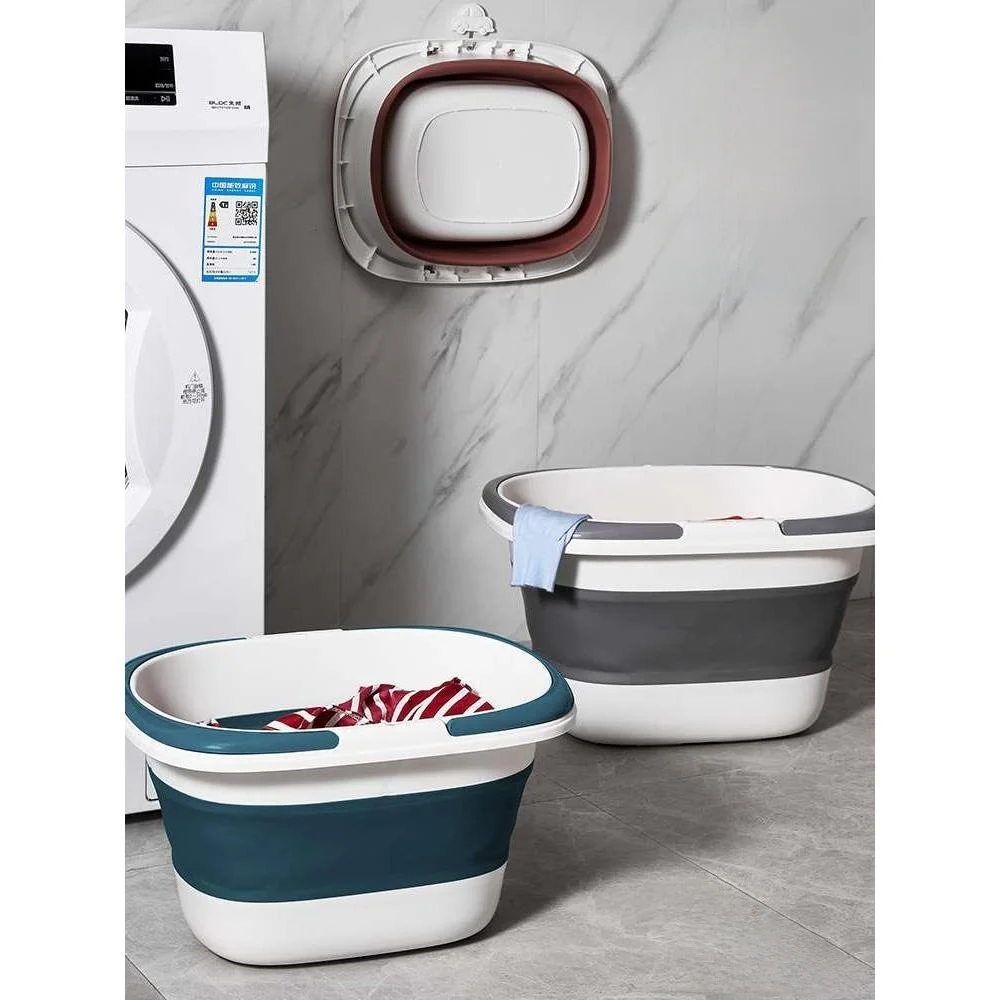 

Большой портативный пластиковый таз-столик для стирки, складной, для умывания, для путешествий, для домашнего использования, бытовые чистящие принадлежности ABENUOR