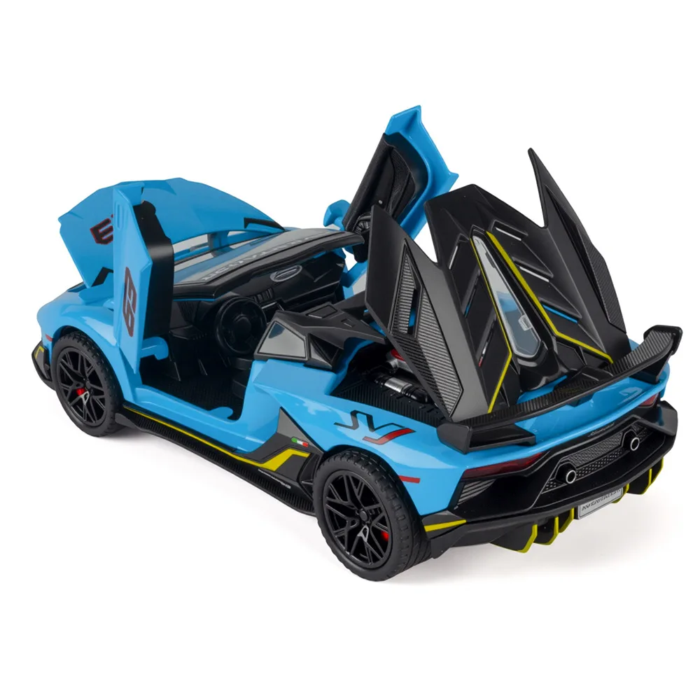 1:32 アヴェンタドール SVJ 63 スポーツカー ダイキャストメタル合金モデルカー サウンドライト プルバック コレクション キッズトイ ギフト