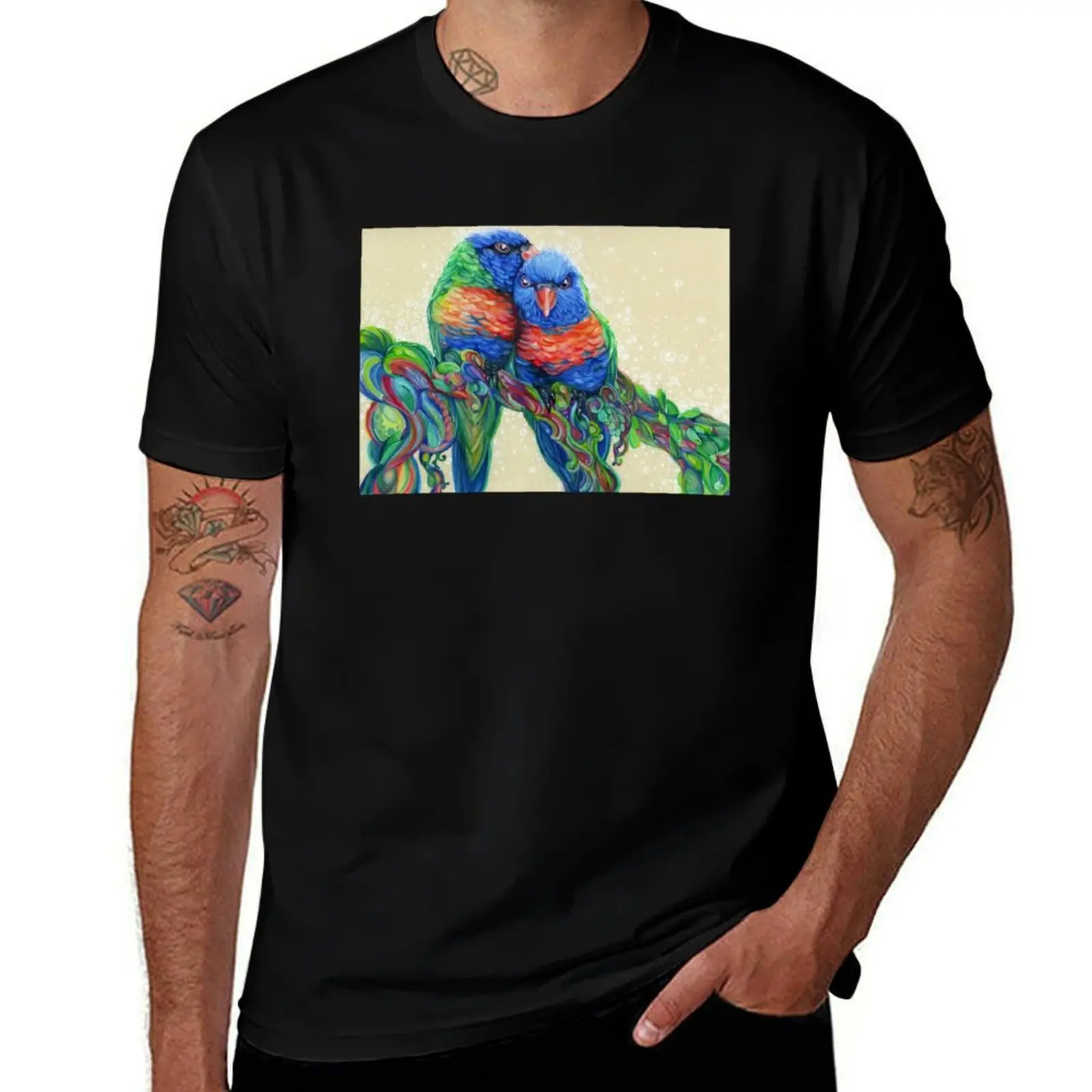 Lovely Lories T-Shirt Big Size Simple T-Shirt