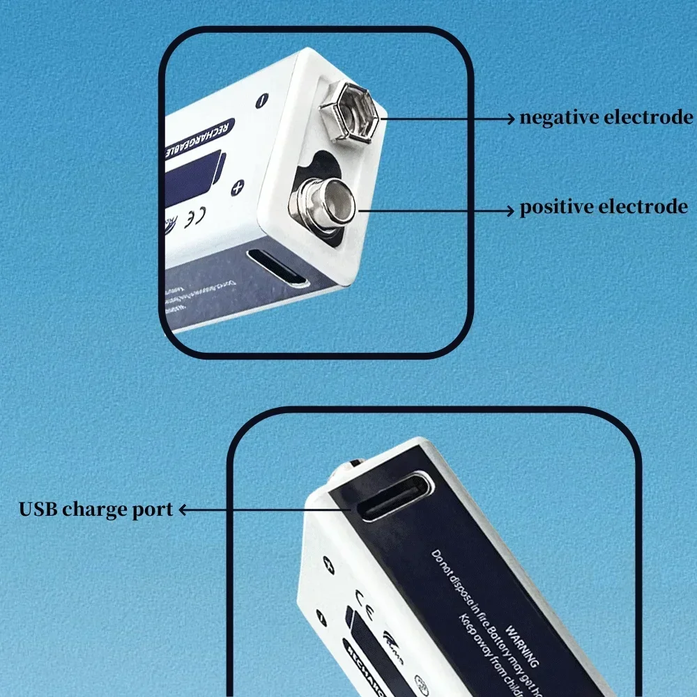 Batería Micro USB recargable de iones de litio, 9V, 1800mAh, 9,2 v, para multímetro, micrófono, juguete, Control remoto