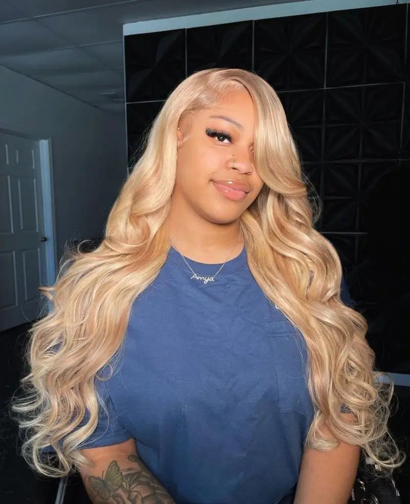 

13x6 hd lace frontal human hair Wig 40 inch for women 613 Colored body wave ash blonde preplucked cheap wigs on sale clearance