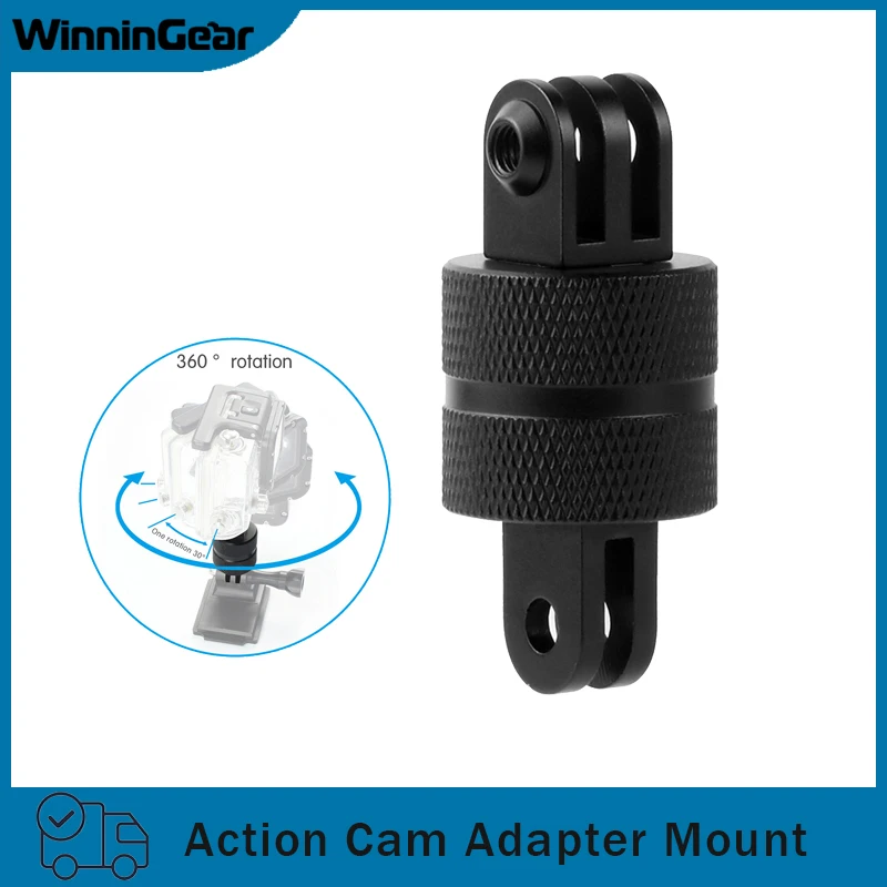 360 도 회전 회전 알루미늄 Aolly 삼각대 어댑터 마운트, GoPro Hero 6 5 7 Xiaomi Yi 4K Sjcam Eken Go Pro 6 액세서리