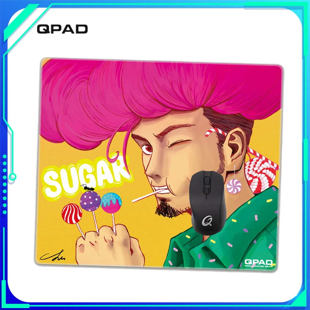 

QPAD CLP-49 Gaming Mousepad Cartoon Anime High Smooth Polyurethane E-sports Mouse Pad 490x420x4mm Custom for Pc Gamer Accessorie