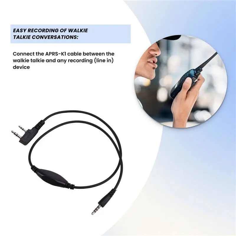Picture 4: ABKN-2X APRS To K1 Cable Audio Interface Line Walkie Talkie Connection Cable For Aprspro Aprsdroid
