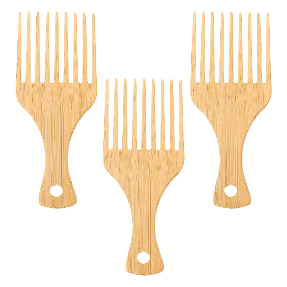 

3pcs Male Use Combs Practical Haircut Styling Oil Combs Male Bamboo Combs Wide Tooth Combs Smooth Hair Picks