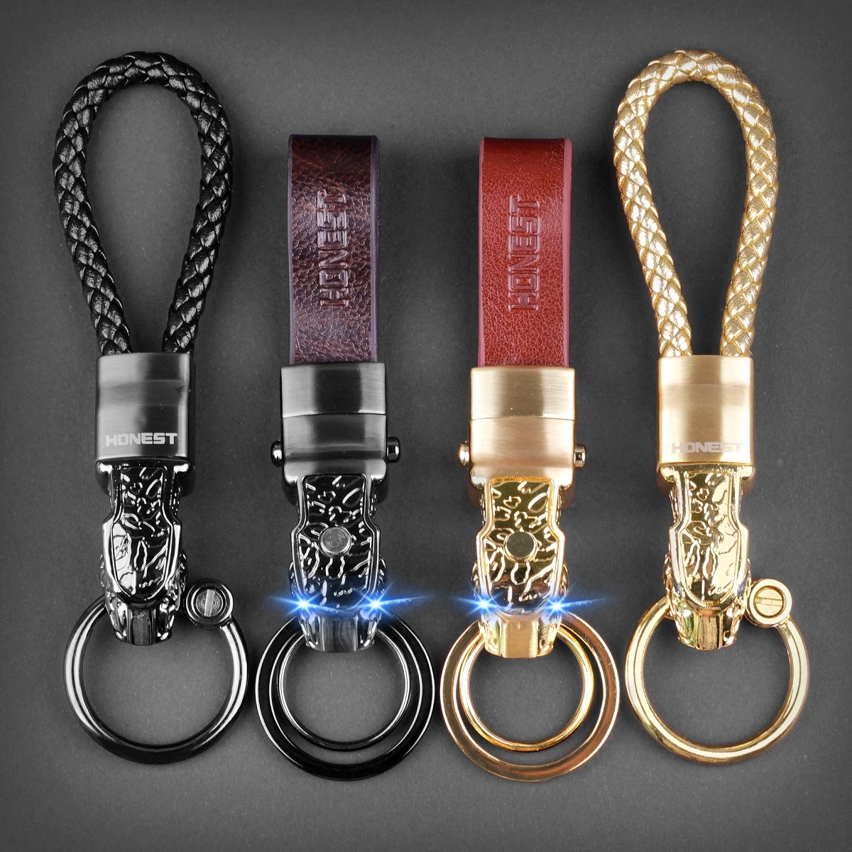 Luxury Keychains Men Women Car Key Chain for Key Ring Holder Jewelry Genuine Leather Rope Bag Pendant Custom Engraving Best Gift