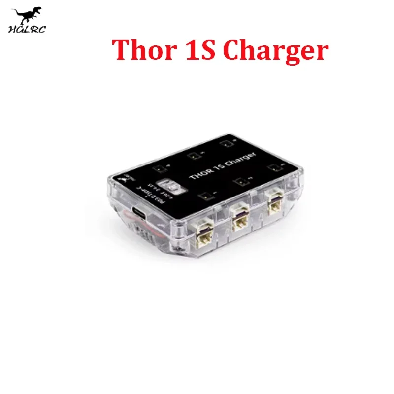 Ładowarka HGLRC Thor 1S V2 6-portowa maks. 65W do PH2.0 MX2.0 A30 BT2.0 Wtyczka 4,2 V 4,35 V LIHV 1S LiPo Bateria