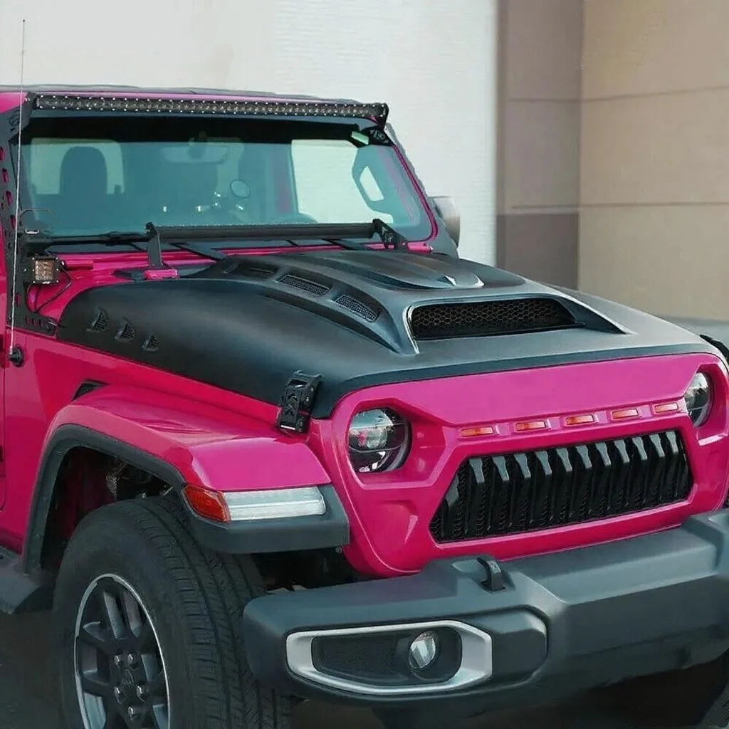 عالية الجودة OEM 4x4 اكسسوارات غطاء محرك السيارة بونيه 2018 + جيب رانجلر JL المصارع JT الصلب LLOYDBERG الترباس على 1 سنة #4