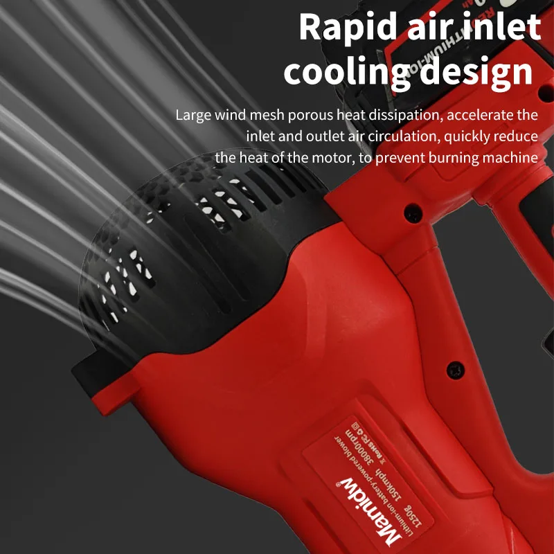 Mamidw 3 em 1 38000RPM Ventilador de ar sem fio Brushless Handheld Leaf jet Turbo Blower Power Tool para Milwaukee 18V Bateria