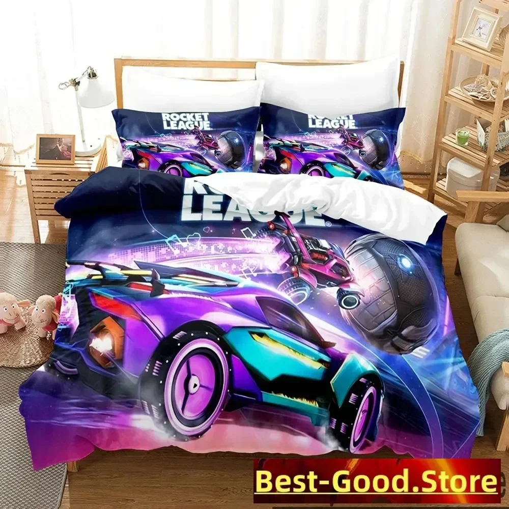 3D Print Rocket Game League Bedding Set Boys Girls Twin Queen King Size Duvet Cover Pillowcase Bed boys Adult Home Textileextile