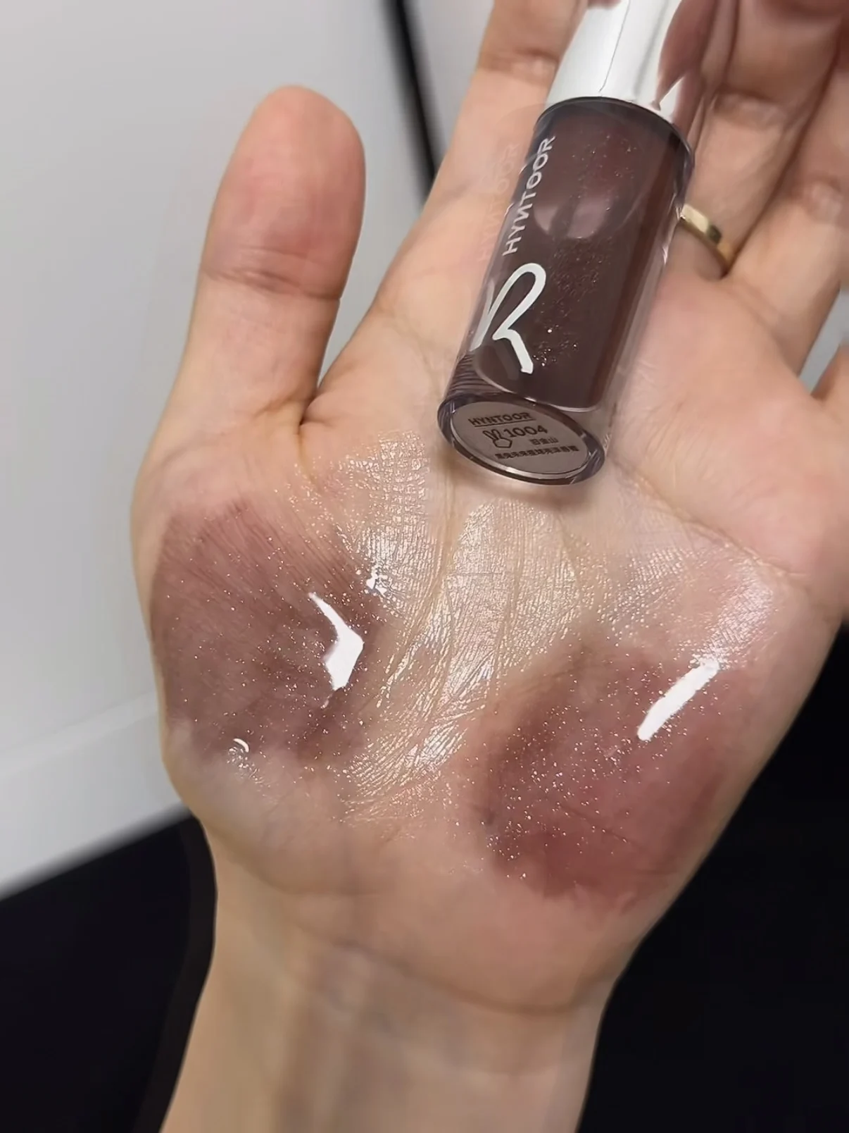 HYNTOOR brillo de labios brillante espejo hidratante brillo de agua lápiz labial cuidado nutritivo maquillaje de labios rocío