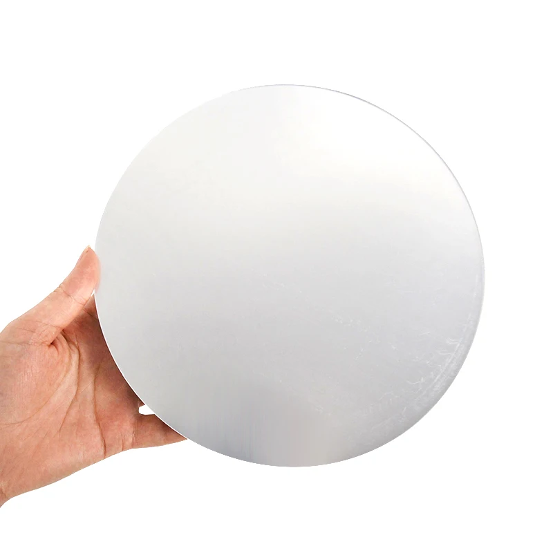 20cm Round Mirror Glass Tray  Acrylic Mirror Glass Photographic Background Tray Wedding Table Centerpiece Candle Plate Decor