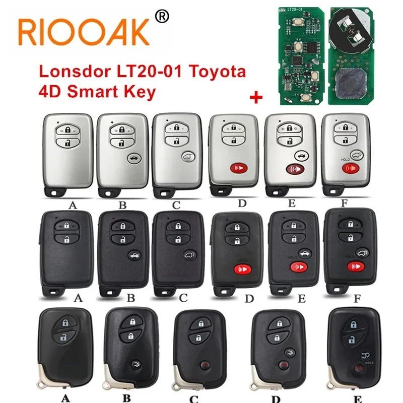 

Lonsdor LT20-01 Universal Smart Remote Car Key Keyless For Toyota Lexus 4D PCB Work with K518 K518ISE KH100+ Series