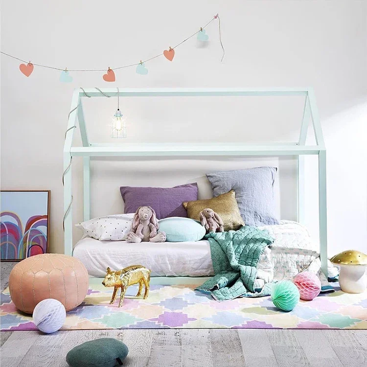 

-Scandinavian Design Wooden Bed For Children In Variety Sizes And Colors