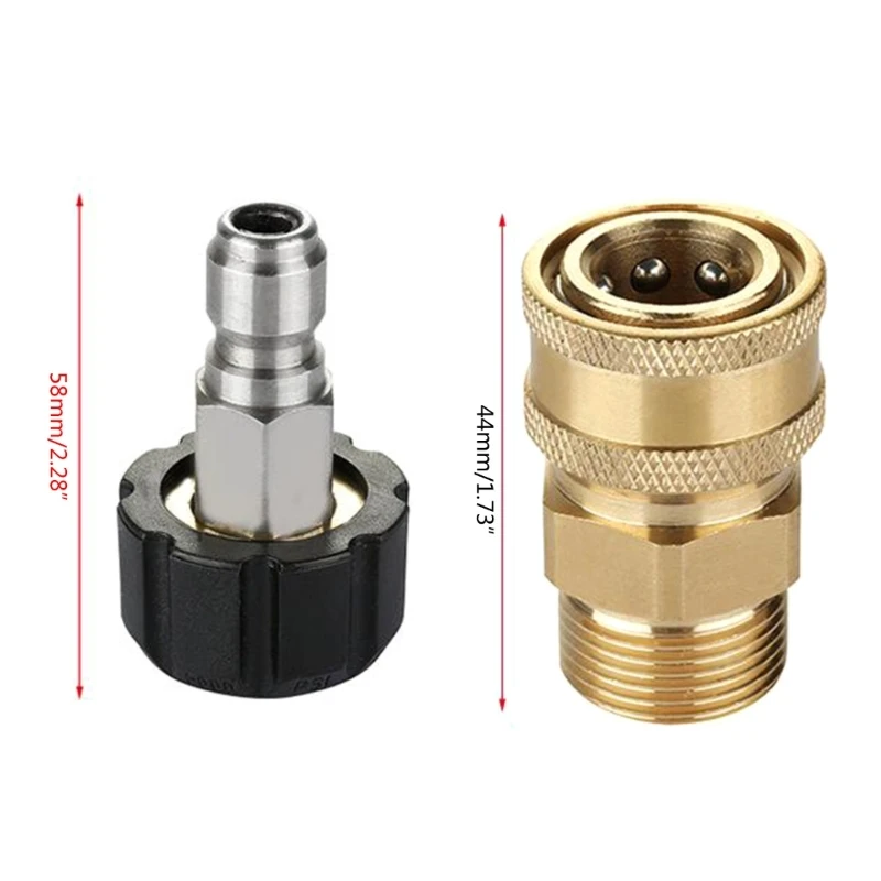 M6CF Washer Adapter M22 Thread to 1/4Inch Quick Fittingsfor Pump